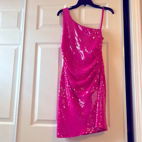 Steve Madden | Dresses | Steve Madden Pink Sparkle Dress | Poshmark